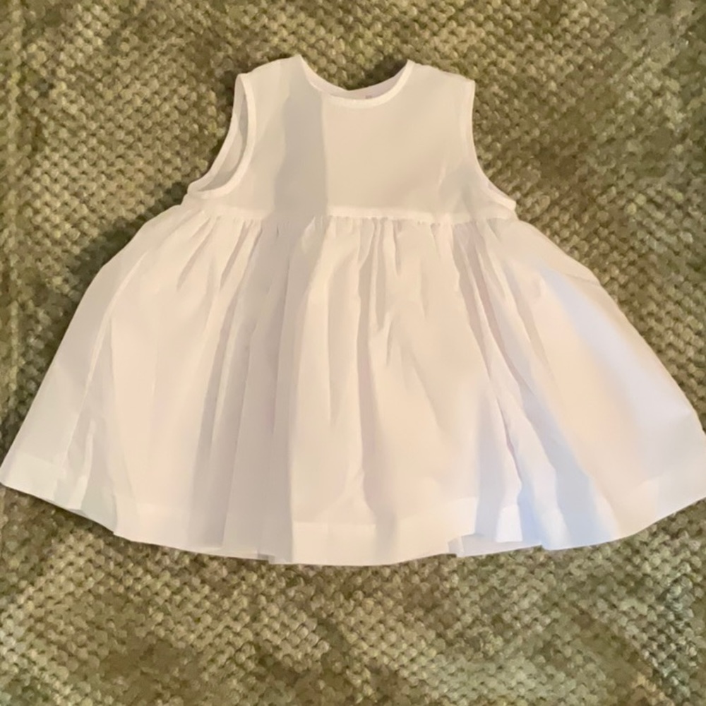 Sarah Louise England 12-month white dress with tulle underskirt